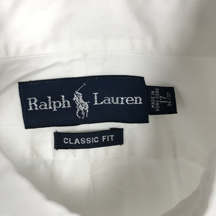 Ralph Lauren Classic Fit Long Sleeve Button Down Shirt Men's XXL cotton white type Vintage Second Hand