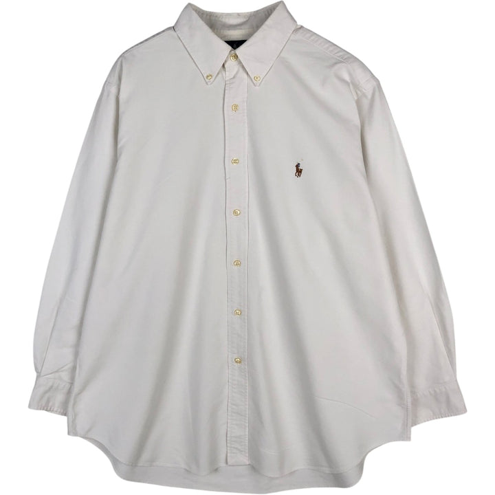 Ralph Lauren Classic Fit Long Sleeve Button Down Shirt Men's XXL cotton white type Vintage Second Hand