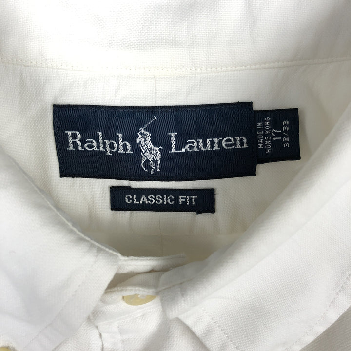Ralph Lauren Classic Fit Long Sleeve Button Down Shirt Men's XXL cotton white type Vintage Second Hand