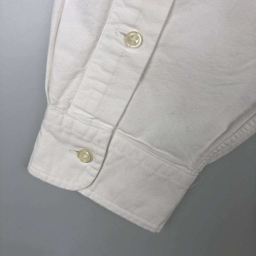 Ralph Lauren Classic Fit Long Sleeve Button Down Shirt, Men's Size L cotton white type Vintage Second Hand