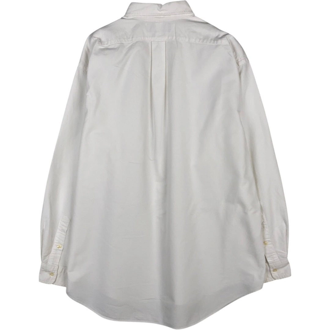 Ralph Lauren TILDEN Long-Sleeve Button-Down Shirt, Men's Size XXL (approx.) cotton white type Vintage Second Hand