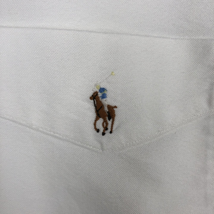 Ralph Lauren TILDEN Long-Sleeve Button-Down Shirt, Men's Size XXL (approx.) cotton white type Vintage Second Hand