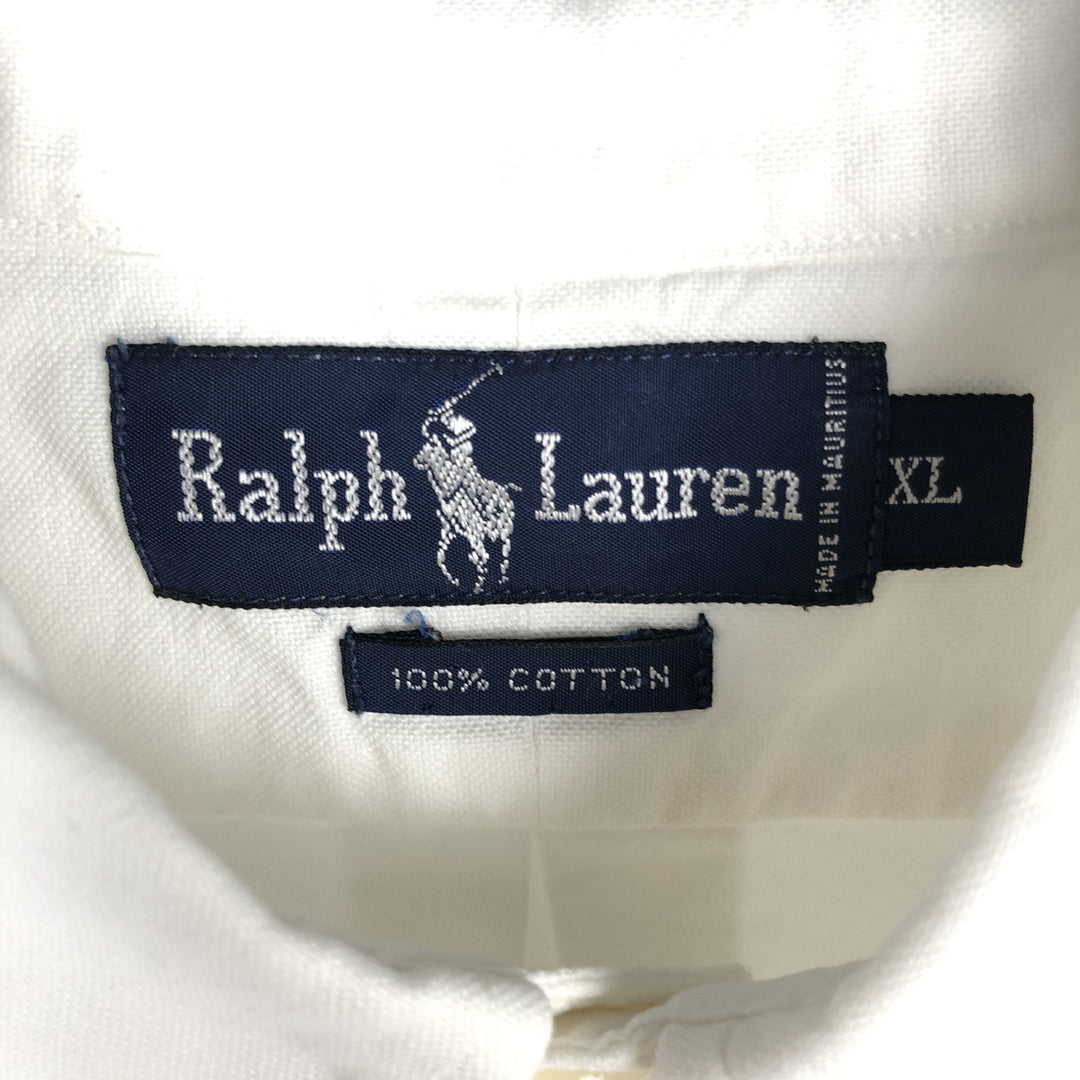 Ralph Lauren long sleeve button down shirt, men's XXL size cotton white type Vintage Second Hand
