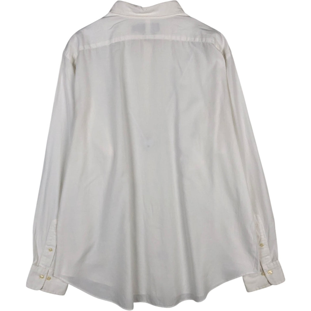 Ralph Lauren ANDREW Long-Sleeve Cotton Shirt, Men's Size XXL (approx.) cotton white type Vintage Second Hand