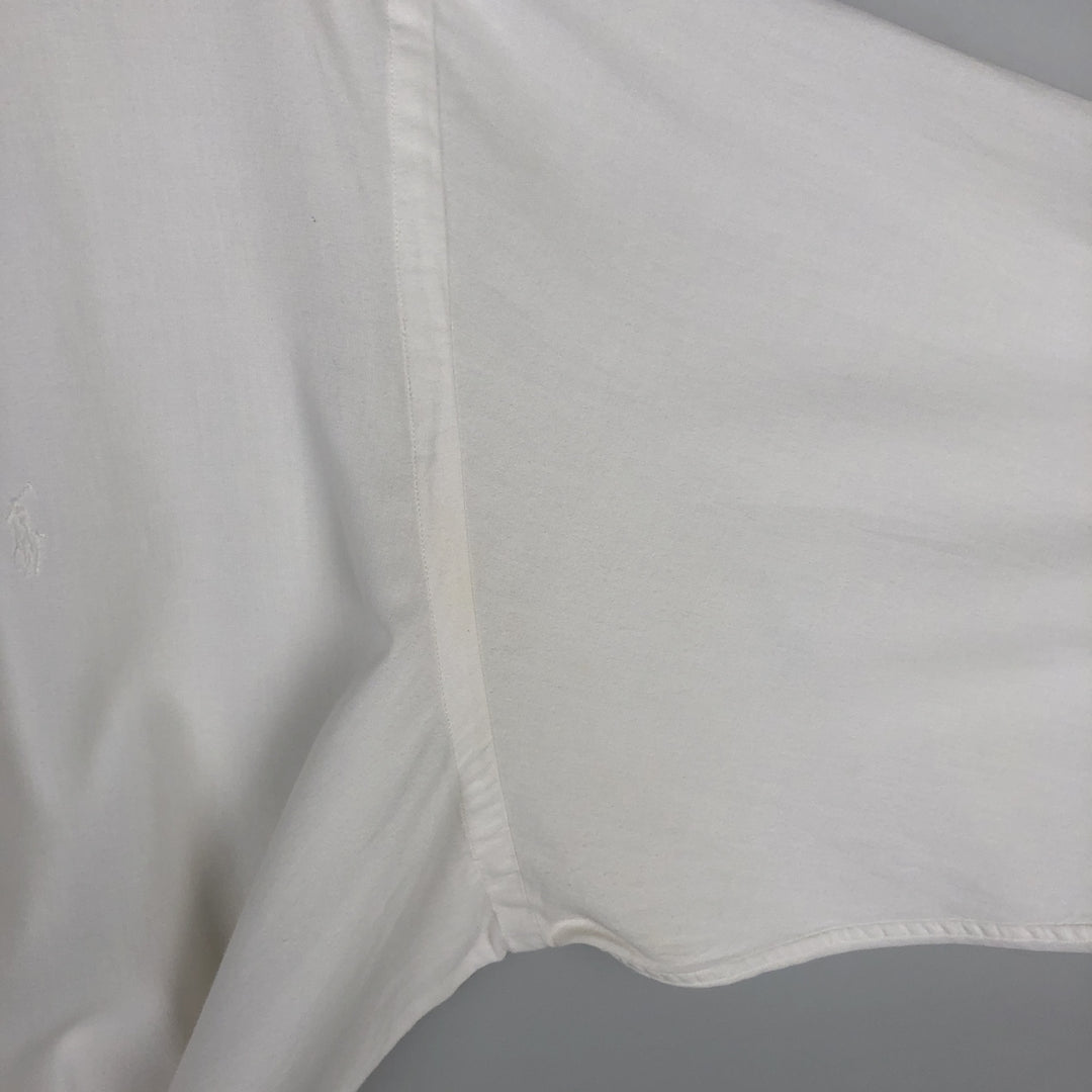 Ralph Lauren ANDREW Long-Sleeve Cotton Shirt, Men's Size XXL (approx.) cotton white type Vintage Second Hand