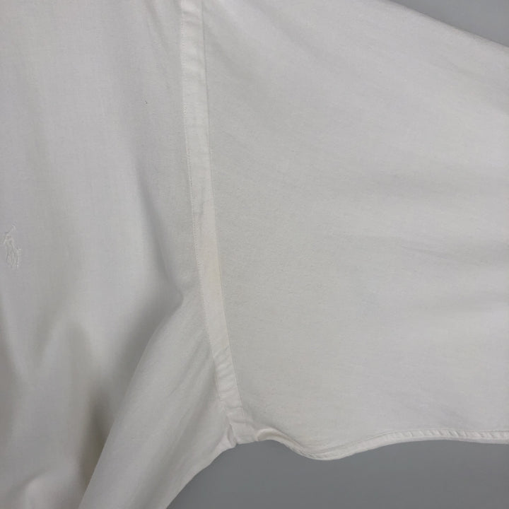Ralph Lauren ANDREW Long-Sleeve Cotton Shirt, Men's Size XXL (approx.) cotton white type Vintage Second Hand