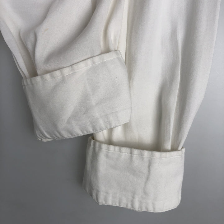 Ralph Lauren ANDREW Long-Sleeve Cotton Shirt, Men's Size XXL (approx.) cotton white type Vintage Second Hand