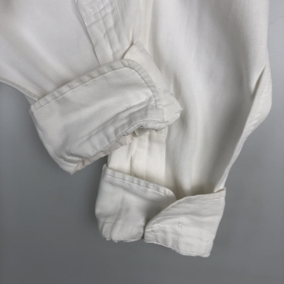 Ralph Lauren ANDREW Long-Sleeve Cotton Shirt, Men's Size XXL (approx.) cotton white type Vintage Second Hand