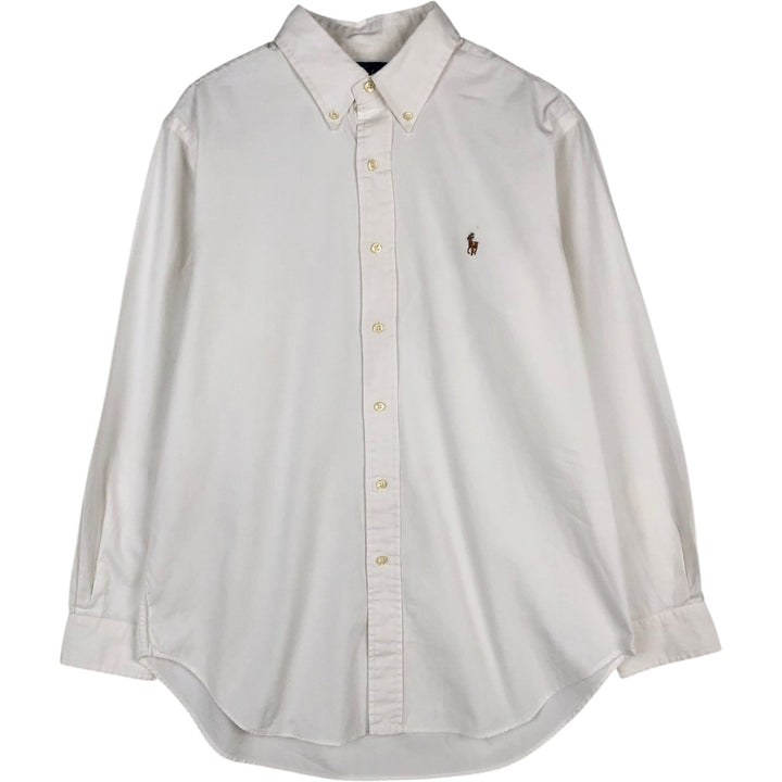 Ralph Lauren Classic Fit Long Sleeve Button Down Shirt, Men's Size L cotton white type Vintage Second Hand