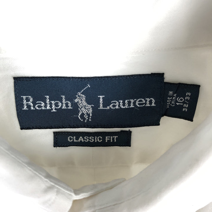 Ralph Lauren Classic Fit Long Sleeve Button Down Shirt, Men's Size L cotton white type Vintage Second Hand