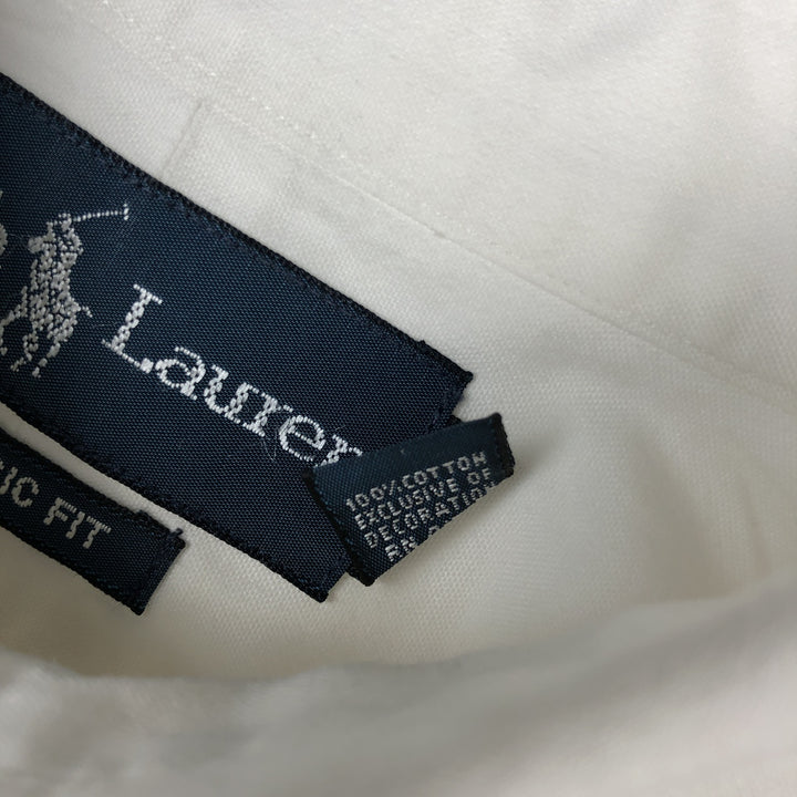 Ralph Lauren Classic Fit Long Sleeve Button Down Shirt, Men's Size L cotton white type Vintage Second Hand