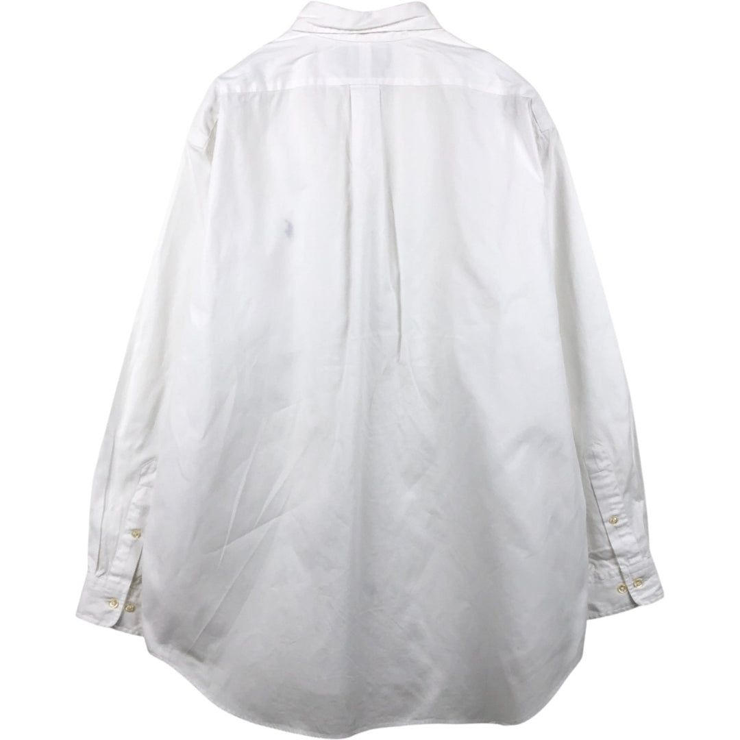 Ralph Lauren YARMOUTH long sleeve button down shirt, men's XXL size cotton white type Vintage Second Hand