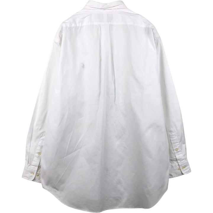 Ralph Lauren YARMOUTH long sleeve button down shirt, men's XXL size cotton white type Vintage Second Hand