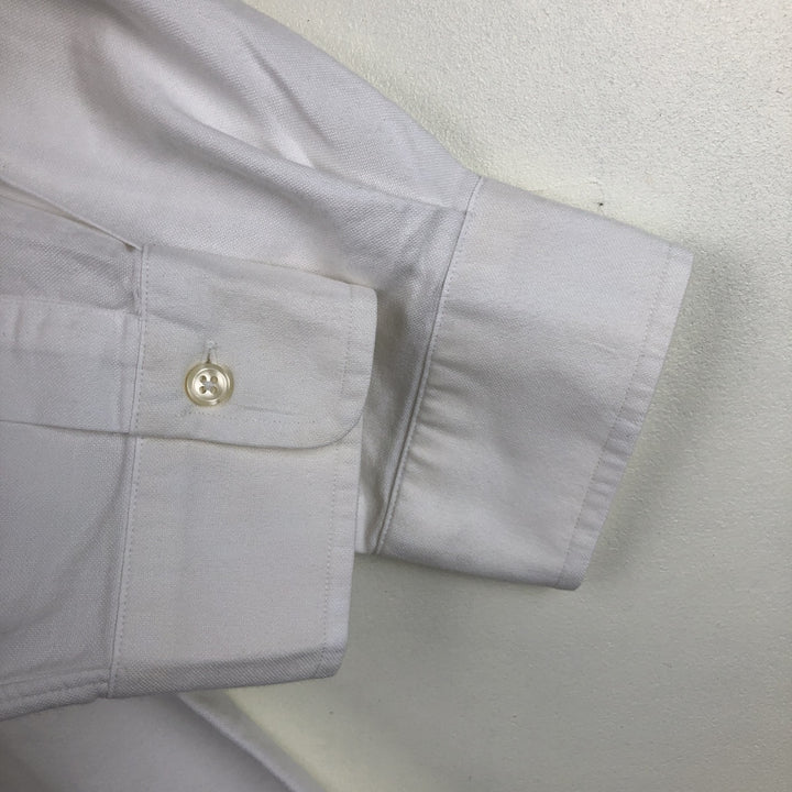 Ralph Lauren long sleeve button down shirt, men's XL size cotton white type Vintage Second Hand