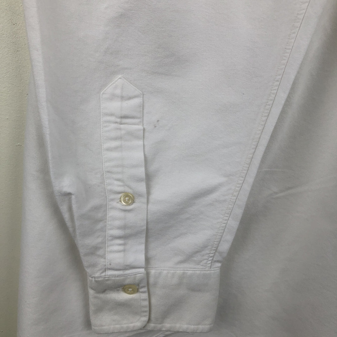 Ralph Lauren long sleeve button down shirt, men's XL size cotton white type Vintage Second Hand