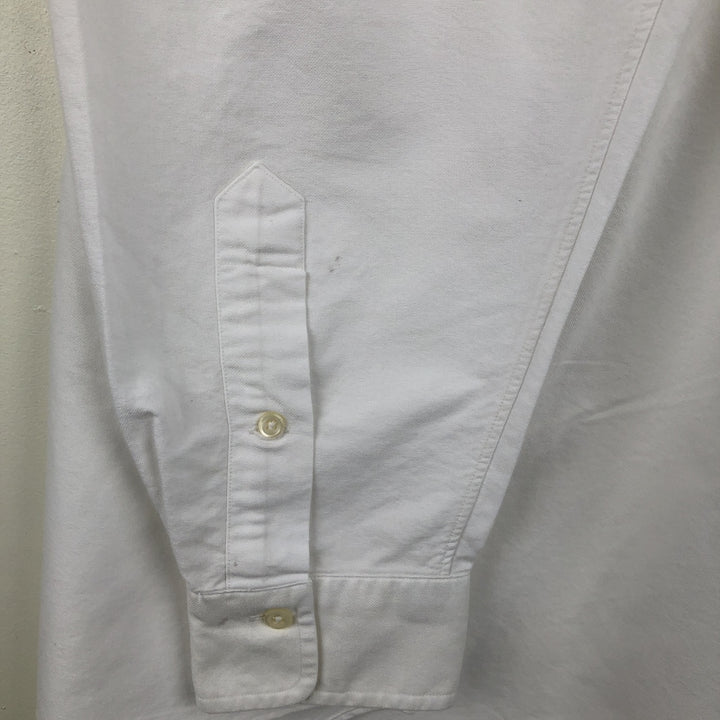 Ralph Lauren long sleeve button down shirt, men's XL size cotton white type Vintage Second Hand