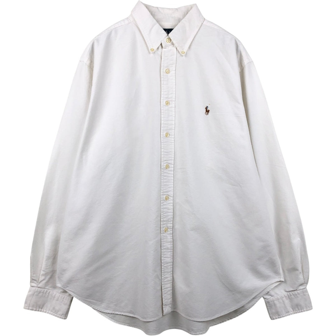 Ralph Lauren Classic Fit Long Sleeve Button Down Shirt Men's XL cotton white type Vintage Second Hand