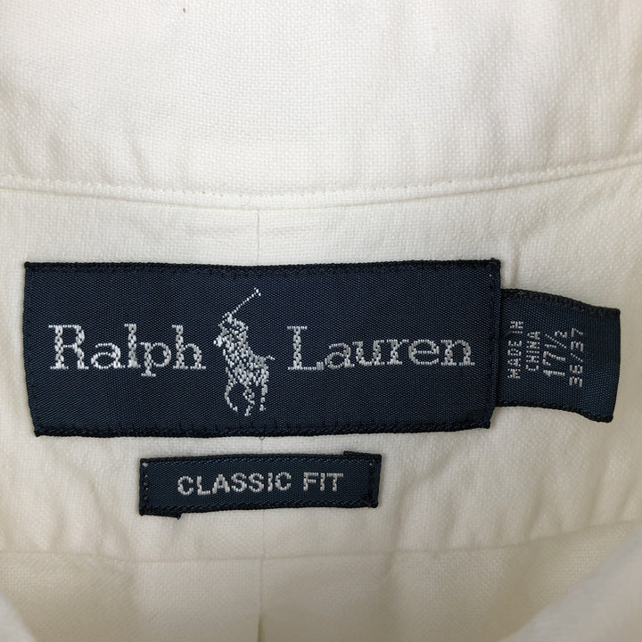 Ralph Lauren Classic Fit Long Sleeve Button Down Shirt Men's XL cotton white type Vintage Second Hand