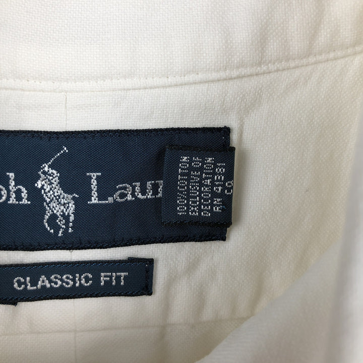 Ralph Lauren Classic Fit Long Sleeve Button Down Shirt Men's XL cotton white type Vintage Second Hand