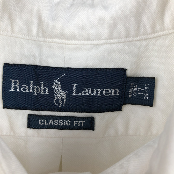 Ralph Lauren BLAKE CLASSIC FIT Long-Sleeve Button-Down Shirt, Men's Size XL (approx.) cotton white type Vintage Second Hand
