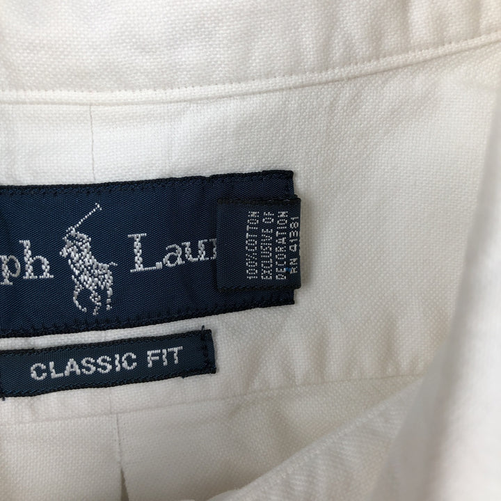 Ralph Lauren BLAKE CLASSIC FIT Long-Sleeve Button-Down Shirt, Men's Size XL (approx.) cotton white type Vintage Second Hand