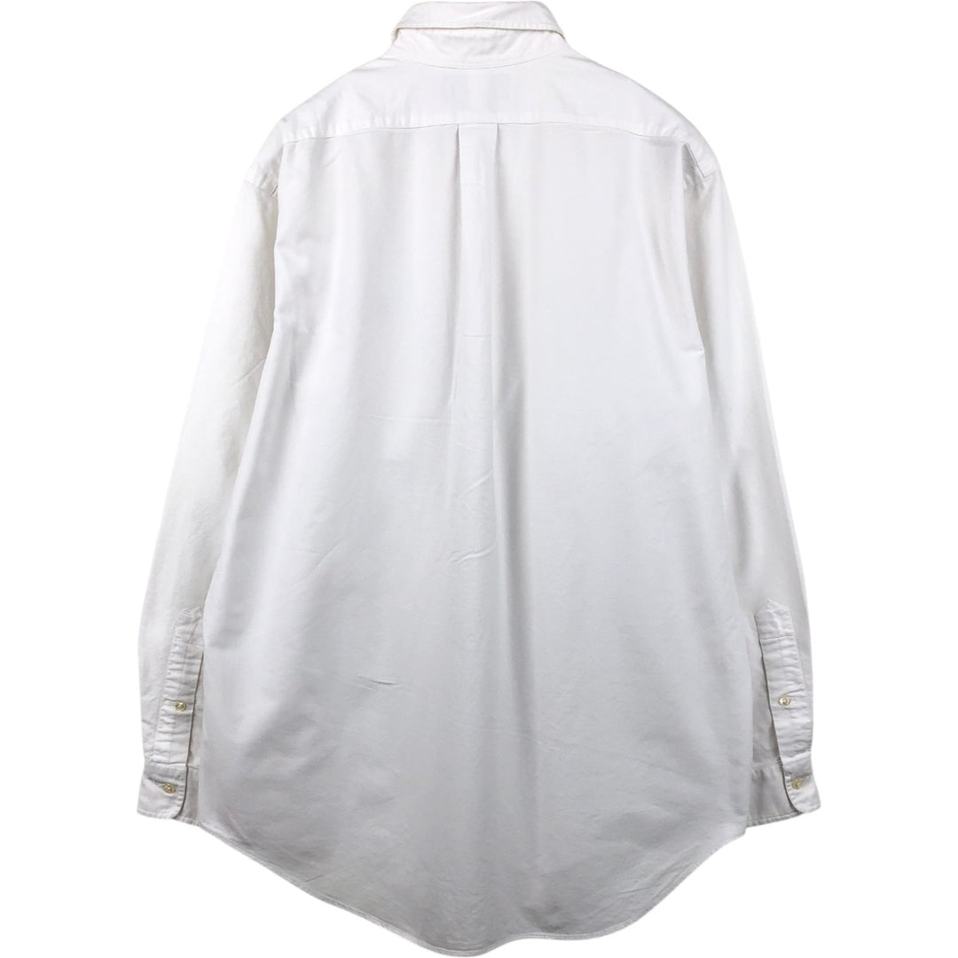 Ralph Lauren YARMOUTH long sleeve button down shirt, men's XL size cotton white type Vintage Second Hand