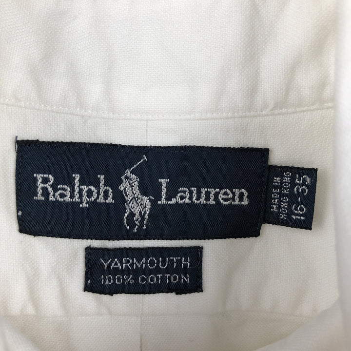 Ralph Lauren YARMOUTH long sleeve button down shirt, men's XL size cotton white type Vintage Second Hand