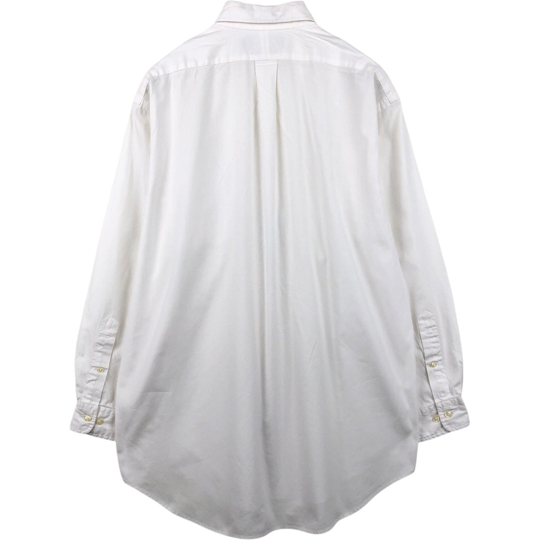 Ralph Lauren YARMOUTH long sleeve button down shirt, men's XL size cotton white type Vintage Second Hand