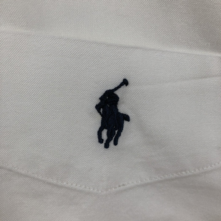 Ralph Lauren YARMOUTH long sleeve button down shirt, men's XL size cotton white type Vintage Second Hand