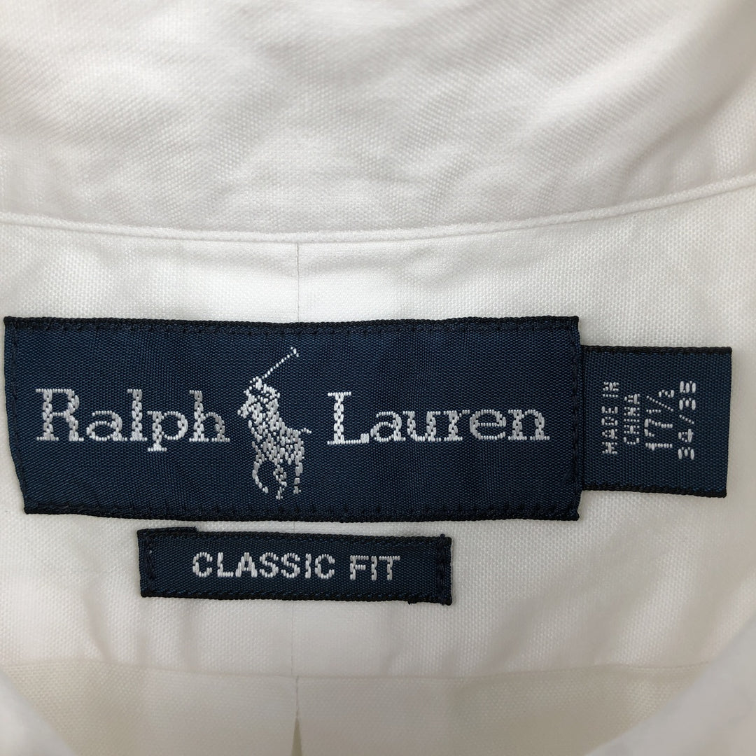 Ralph Lauren Classic Fit Long Sleeve Button Down Shirt Men's XL cotton white type Vintage Second Hand