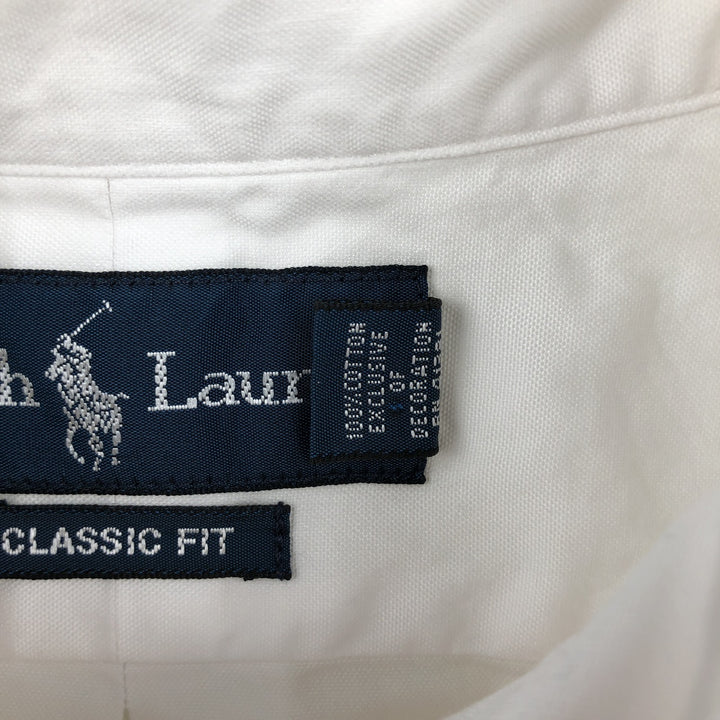 Ralph Lauren Classic Fit Long Sleeve Button Down Shirt Men's XL cotton white type Vintage Second Hand