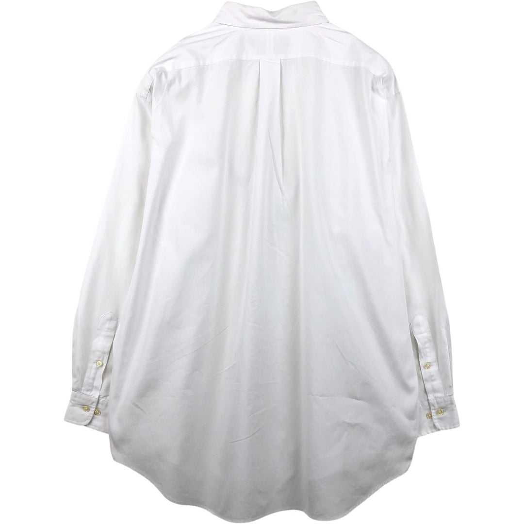Ralph Lauren YARMOUTH long sleeve button down shirt, men's XXL size cotton white type Vintage Second Hand