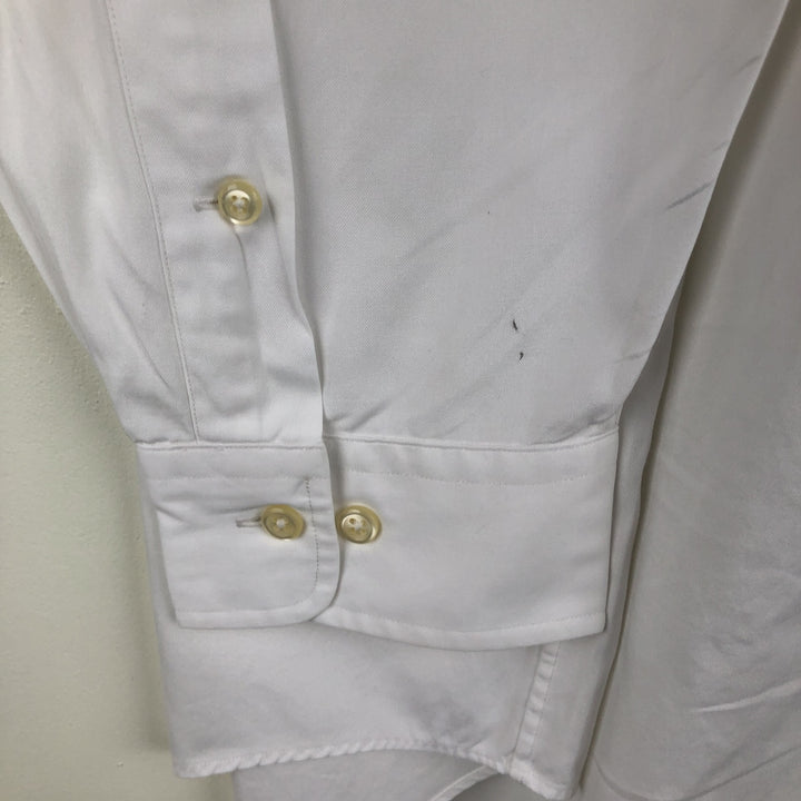 Ralph Lauren YARMOUTH long sleeve button down shirt, men's XXL size cotton white type Vintage Second Hand