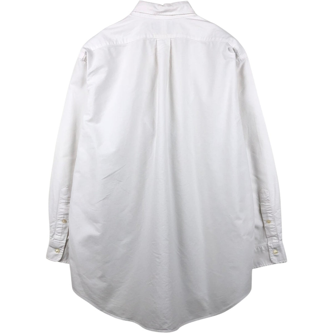 Ralph Lauren YARMOUTH long sleeve button down shirt, men's XL size cotton white type Vintage Second Hand