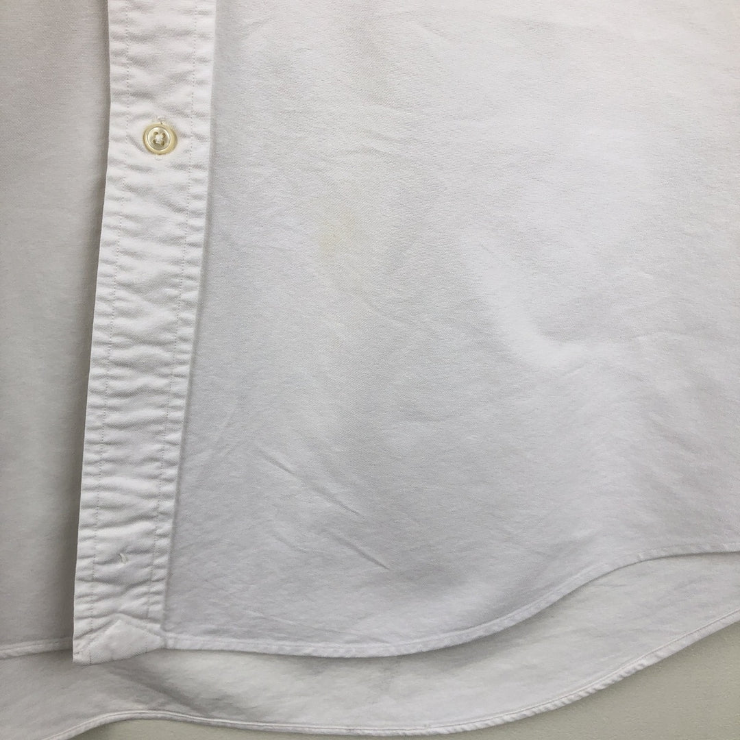 Ralph Lauren YARMOUTH long sleeve button down shirt, men's XL size cotton white type Vintage Second Hand