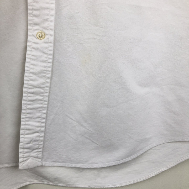 Ralph Lauren YARMOUTH long sleeve button down shirt, men's XL size cotton white type Vintage Second Hand