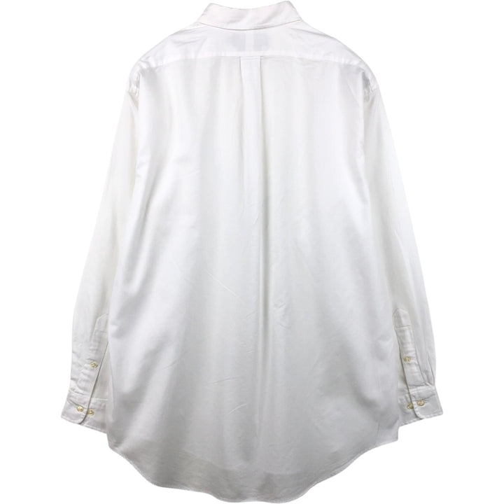 Ralph Lauren YARMOUTH Herringbone Long Sleeve Button Down Shirt Men's XL cotton white type Vintage Second Hand
