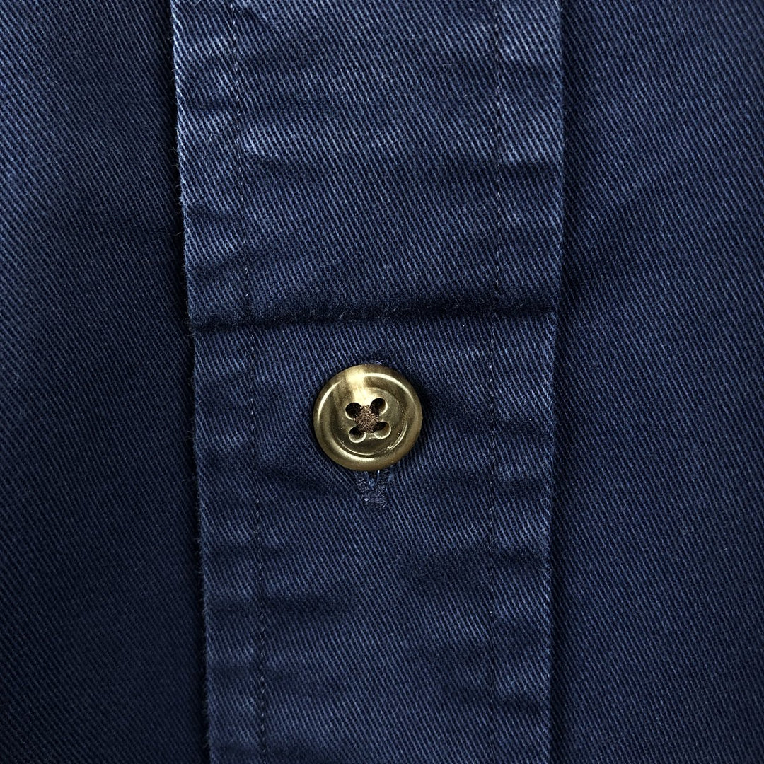 Ralph Lauren Classic Fit Long Sleeve Button Down Shirt Men's XL cotton navy blue type Vintage Second Hand
