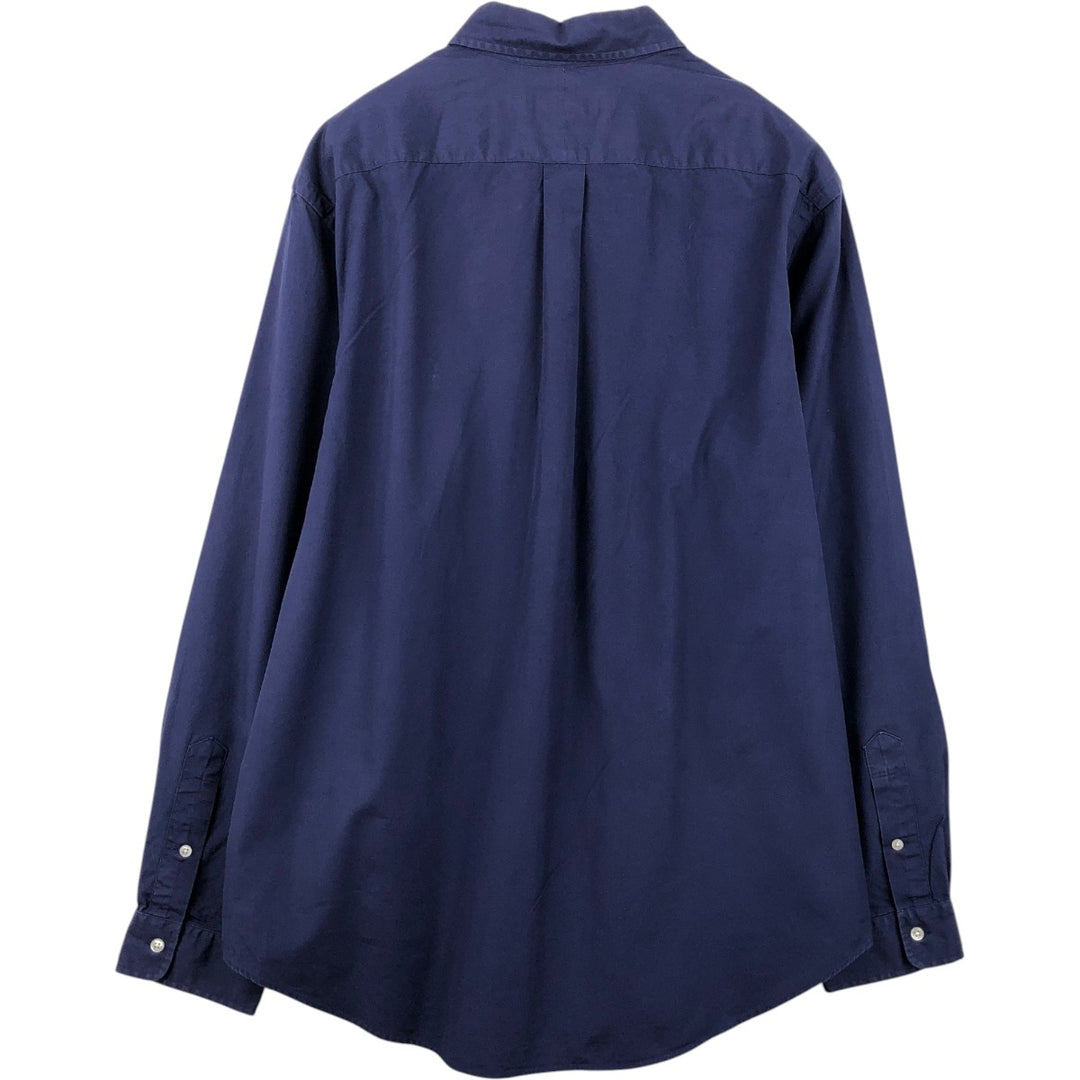 Ralph Lauren long sleeve button down shirt, men's XL size cotton navy blue type Vintage Second Hand