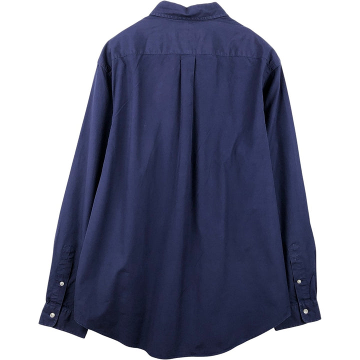 Ralph Lauren long sleeve button down shirt, men's XL size cotton navy blue type Vintage Second Hand