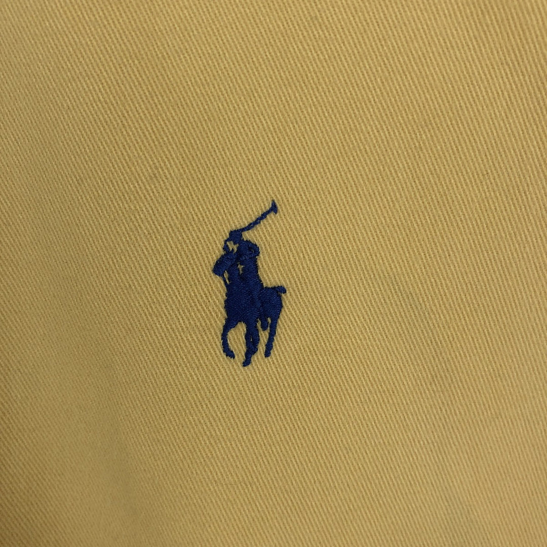 Ralph Lauren long sleeve button down shirt, men's size L cotton yellow type Vintage Second Hand