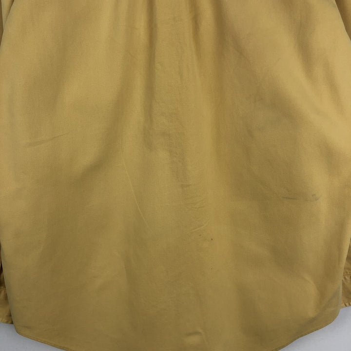 Ralph Lauren long sleeve button down shirt, men's size L cotton yellow type Vintage Second Hand