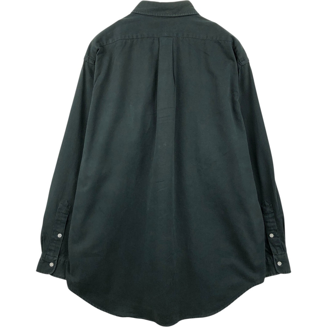 Ralph Lauren BLAIRE long sleeve button down shirt, men's XL size cotton Green type dark green Vintage Second Hand
