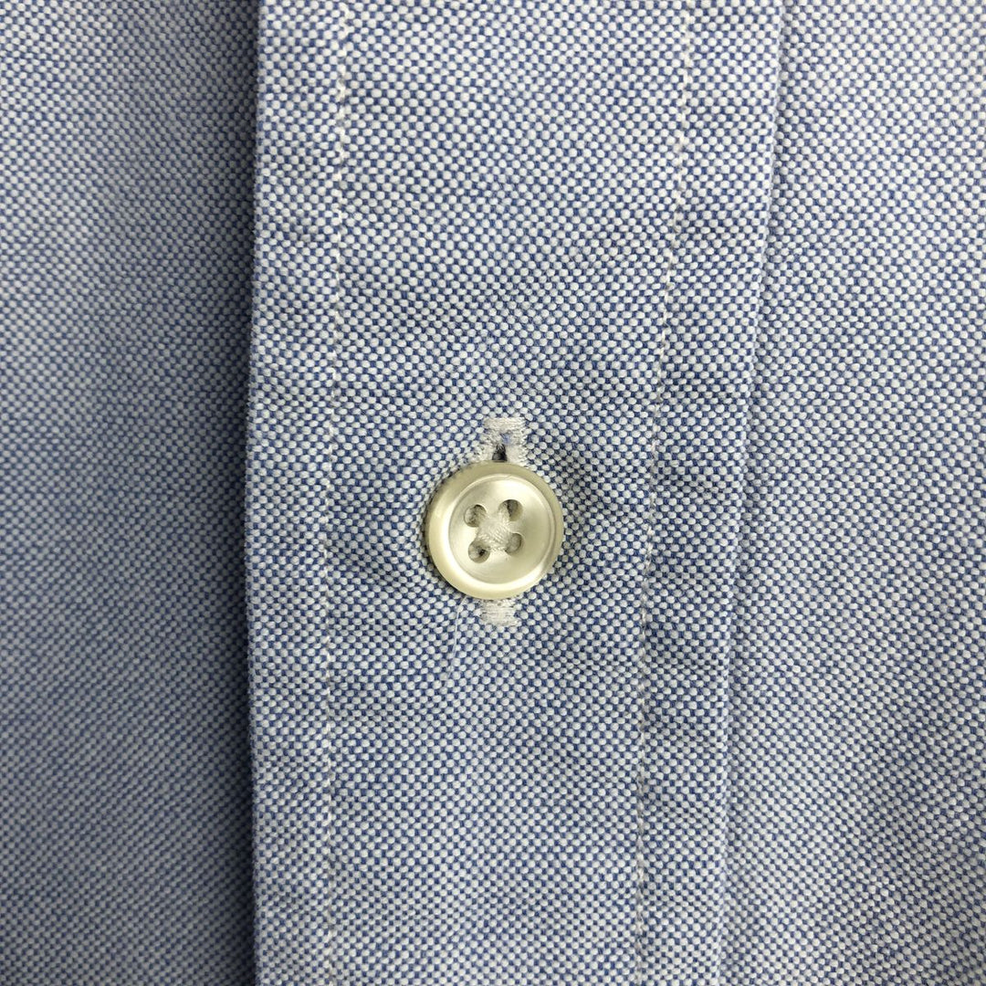 Ralph Lauren Big Shirt, long-sleeved button-down shirt, men's XXL cotton Blue type light blue Vintage Second Hand