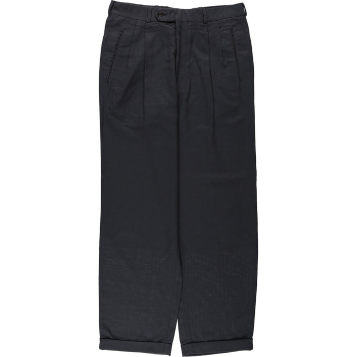 Hugo Boss Apollon Akropolis two-pleat slacks, men's size W33 (approx.) wool Charcoal Vintage Second Hand