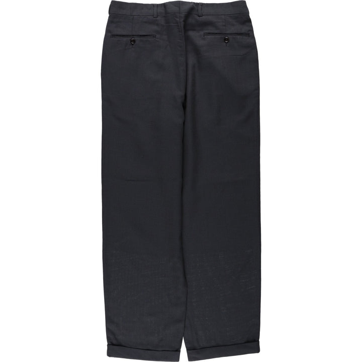 Hugo Boss Apollon Akropolis two-pleat slacks, men's size W33 (approx.) wool Charcoal Vintage Second Hand