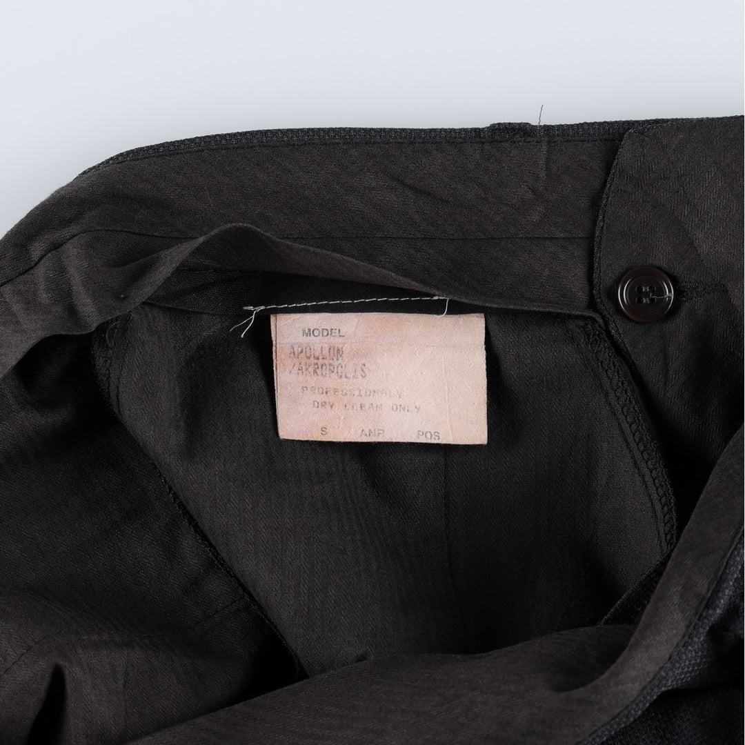 Hugo Boss Apollon Akropolis two-pleat slacks, men's size W33 (approx.) wool Charcoal Vintage Second Hand