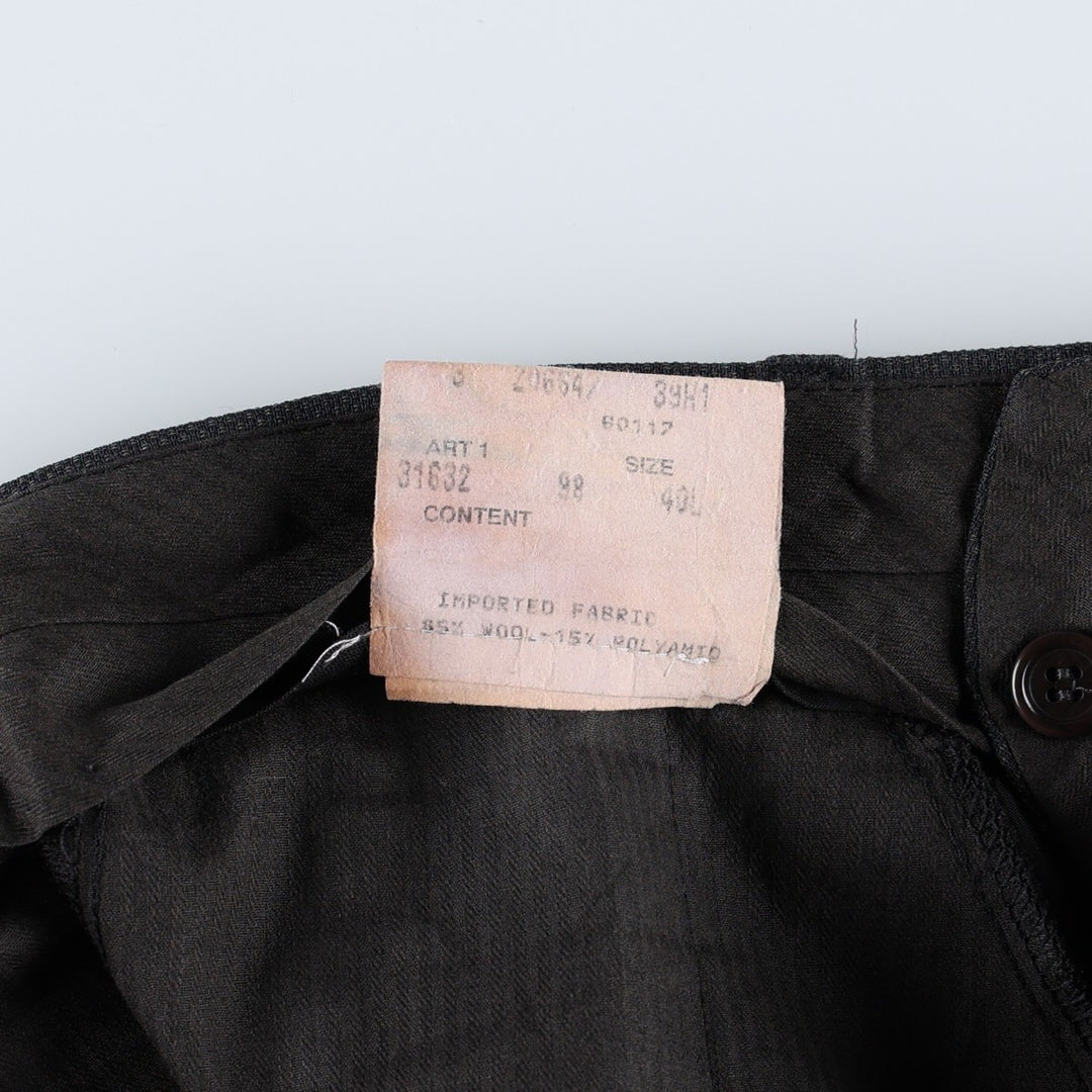 Hugo Boss Apollon Akropolis two-pleat slacks, men's size W33 (approx.) wool Charcoal Vintage Second Hand