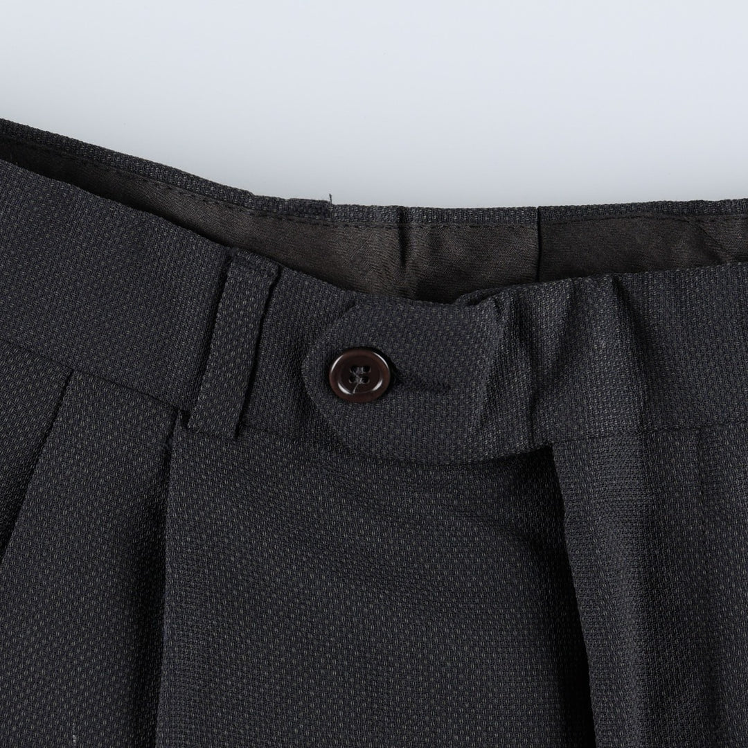 Hugo Boss Apollon Akropolis two-pleat slacks, men's size W33 (approx.) wool Charcoal Vintage Second Hand