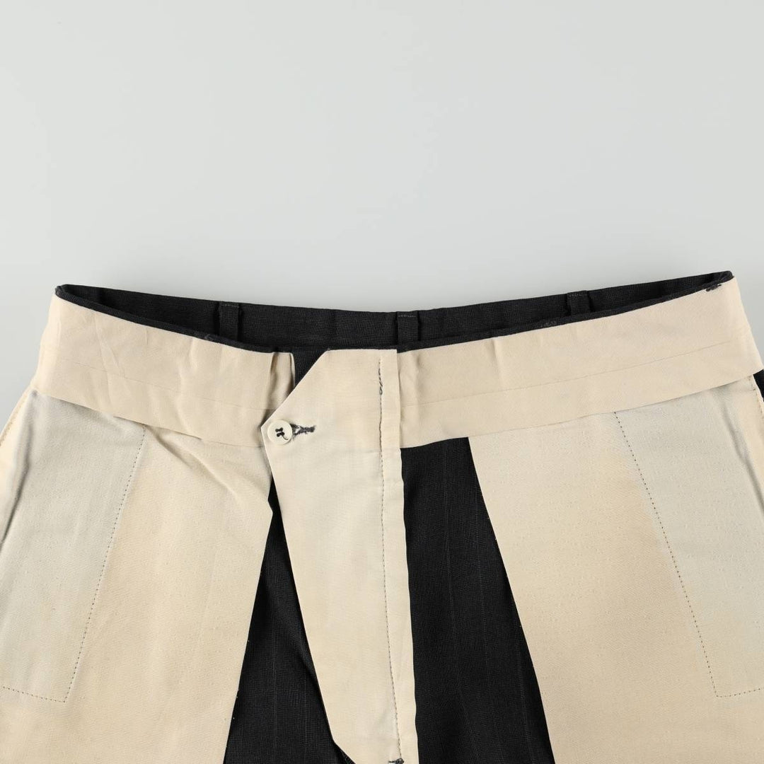 ~90'S Stripe Pattern Two-Pleat Slacks Pants, Made in USA, Men's W31 (approx.), Vintage unclear Charcoal Vintage Second Hand